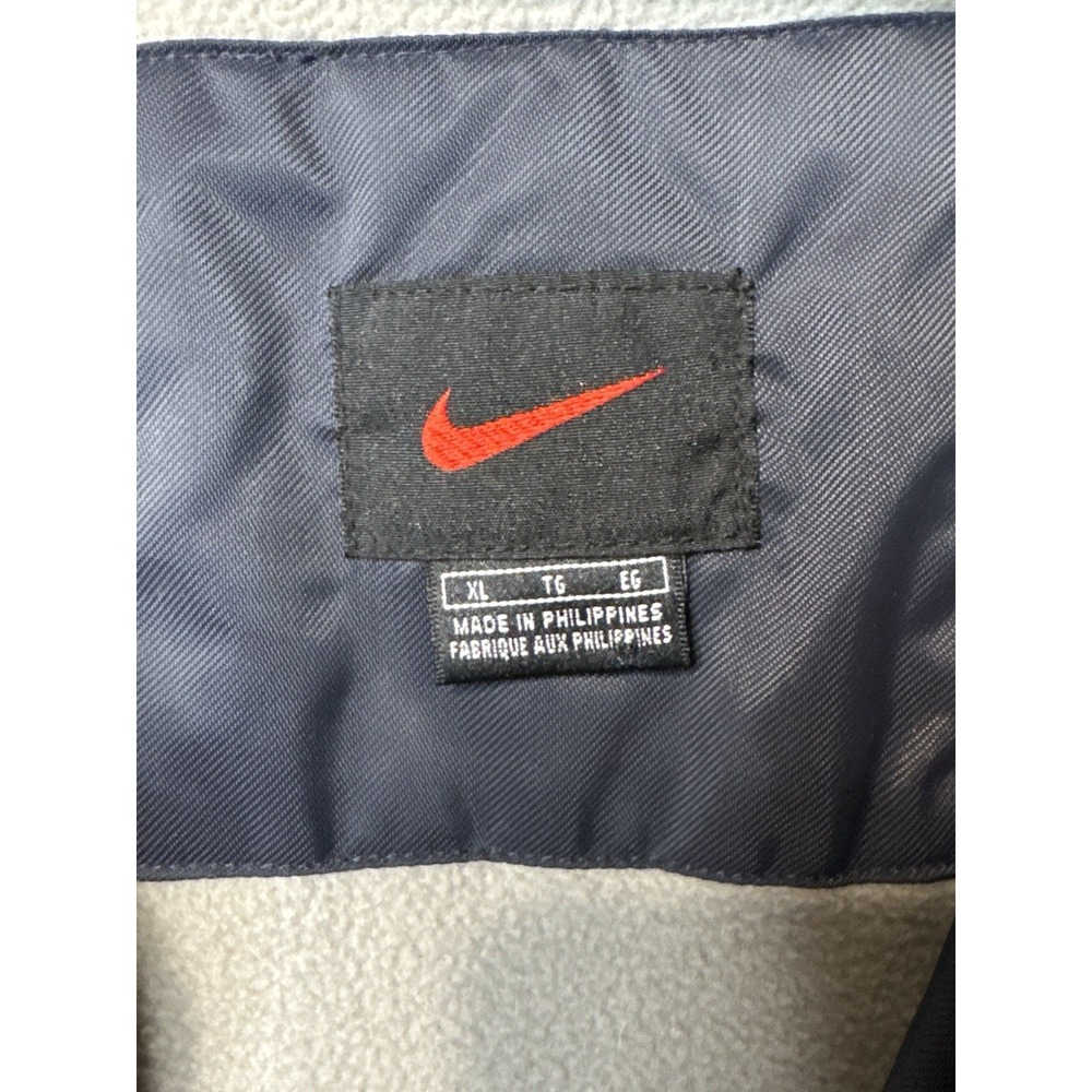 Vintage Nike Fleece Lined Jacket Navy Swoosh Full Zip Mens XL - Picture 13 of 15